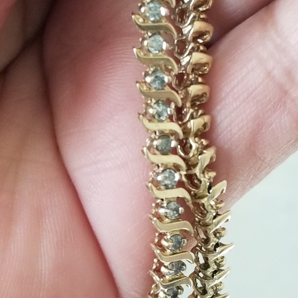 Sale! 10k Gold Tennis Diamond Carats Bracelet - Picture 12 of 16